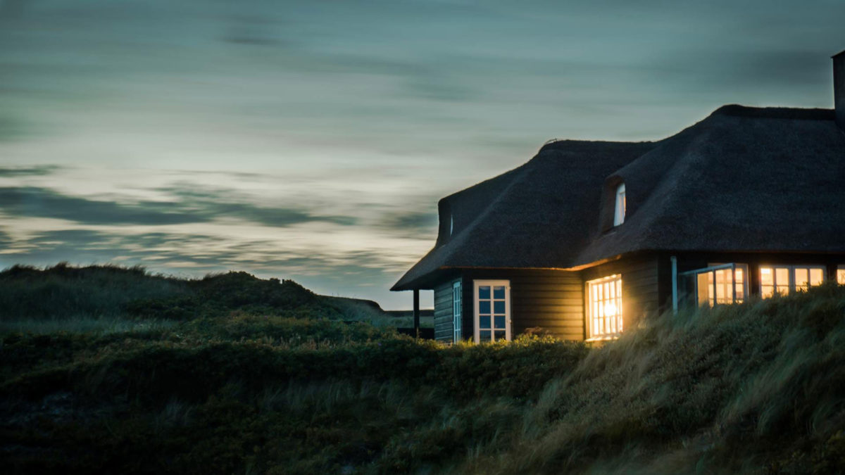 A house in the evening