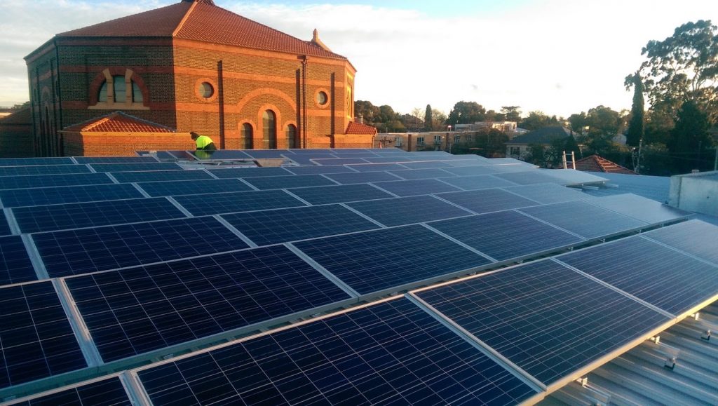 Commercial solar installation in Melbourne city, Victoria
