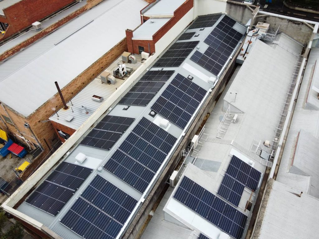 A large commercial solar installation in Melbourne, Victoria