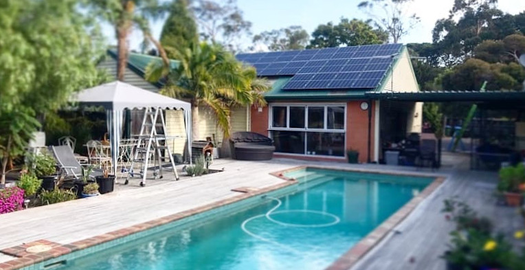 House with solar install. 