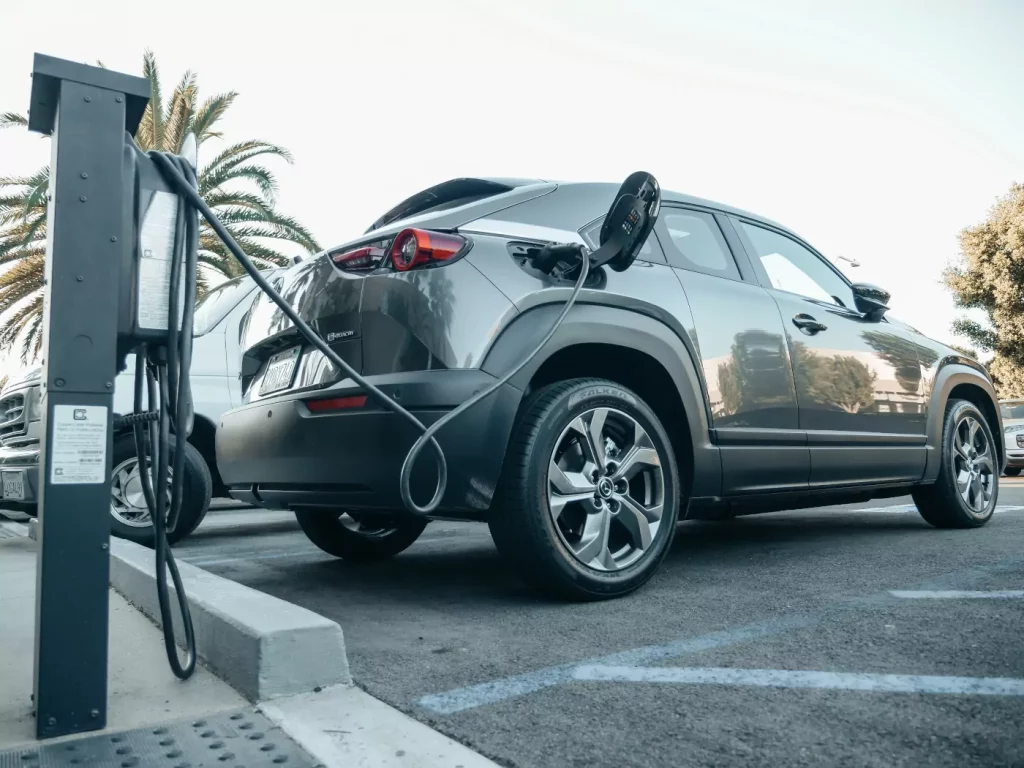Electric SUV charging